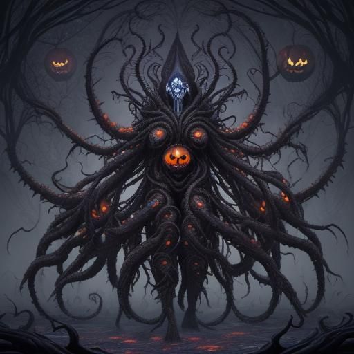 Horrifying Jack-o'-Lantern Azathoth Fusion in Multiverse