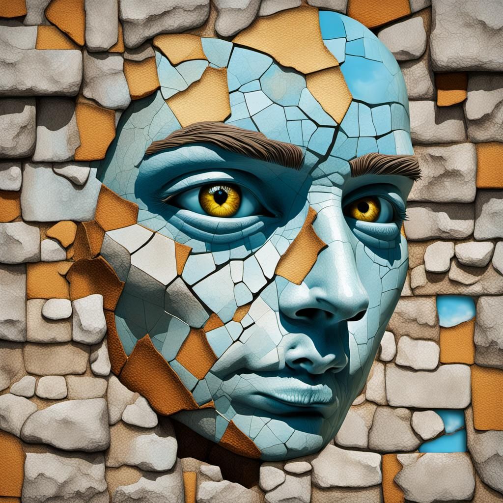 Surreal Face Emerges from Cloudy Sky