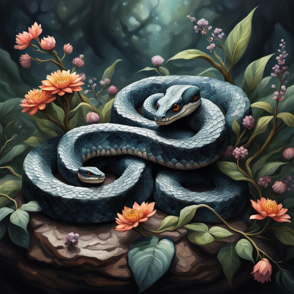 A onyx snake