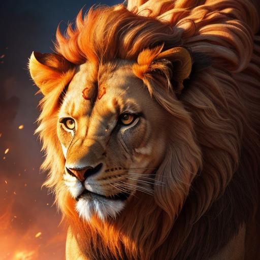 Goddess Durga on Lion: Hyperrealistic Concept Art