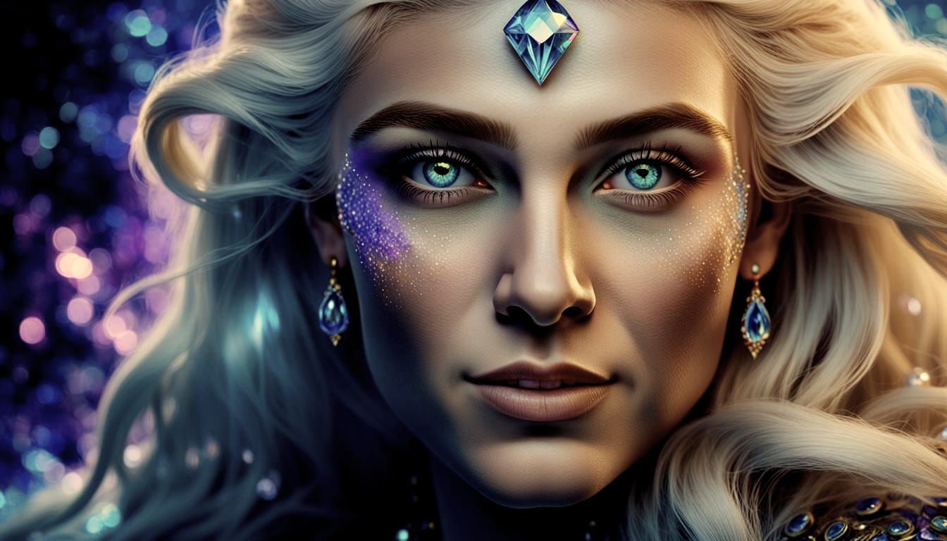 Queen of Atlantis Portrait in Digital Art Style