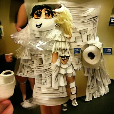Toilet Paper Dress Inspired by Lady Gaga