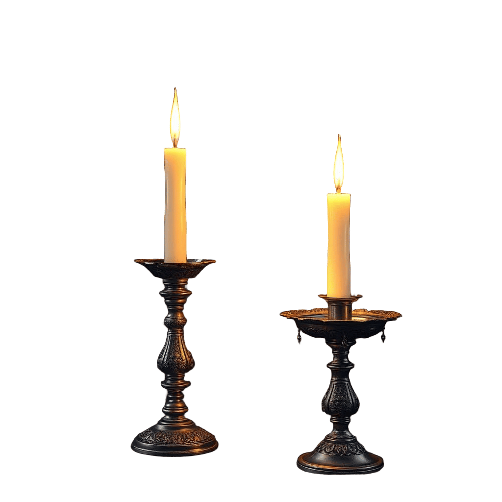 Ethereal Silver Candelabras Glow with Radiant Light