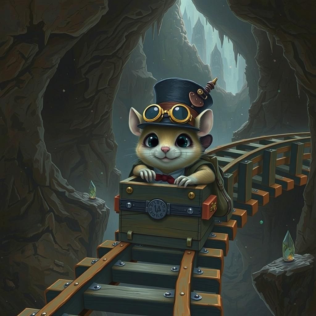 Mouse Explorer on Crystal Cavern Rollercoaster