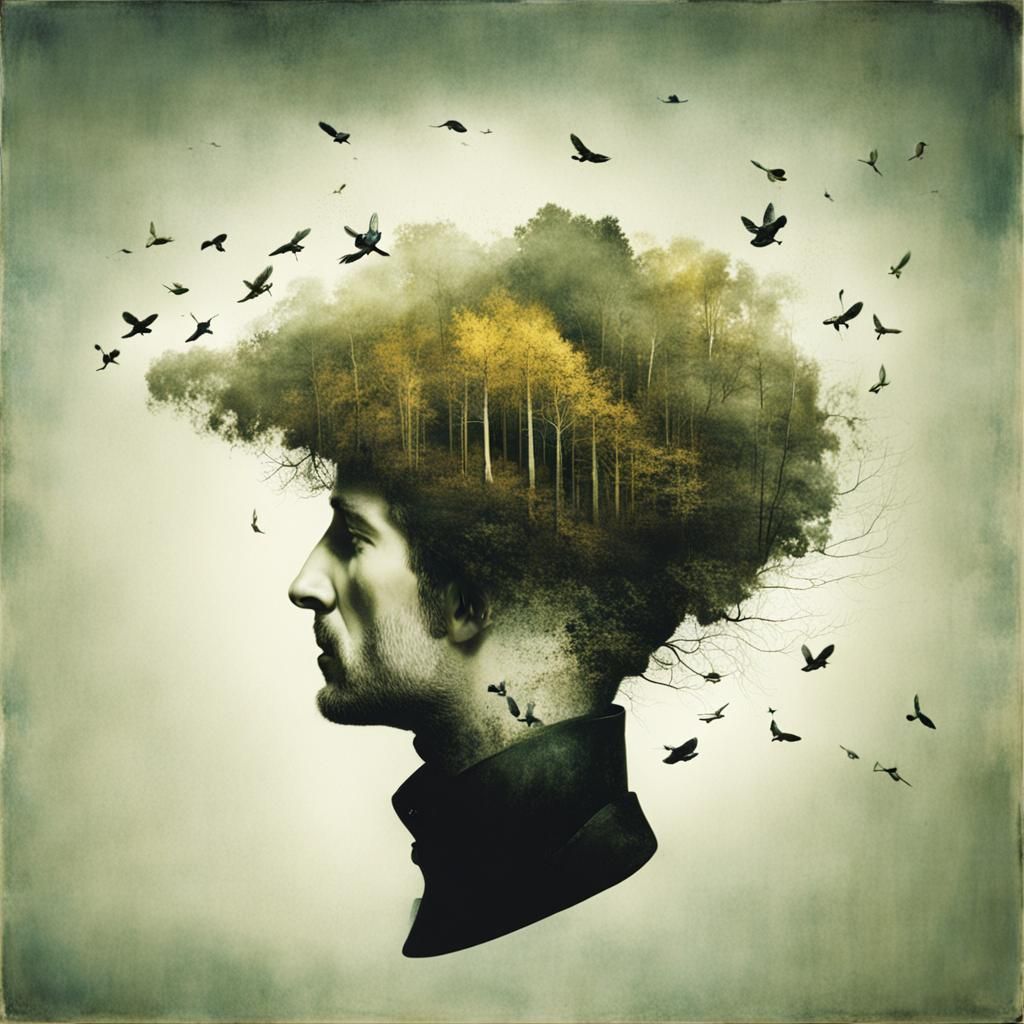 Abstract Portrait in a Modern Art Style