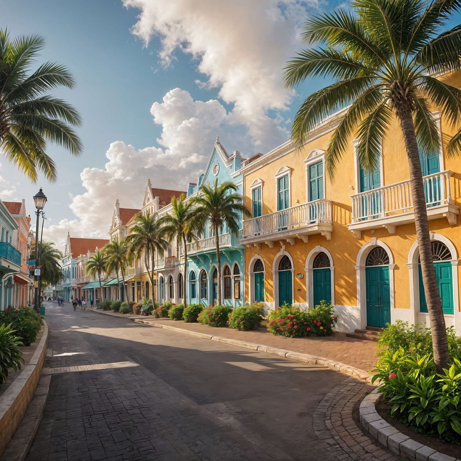 Oranjestad, Aruba: Caribbean and Dutch Colonial Architecture