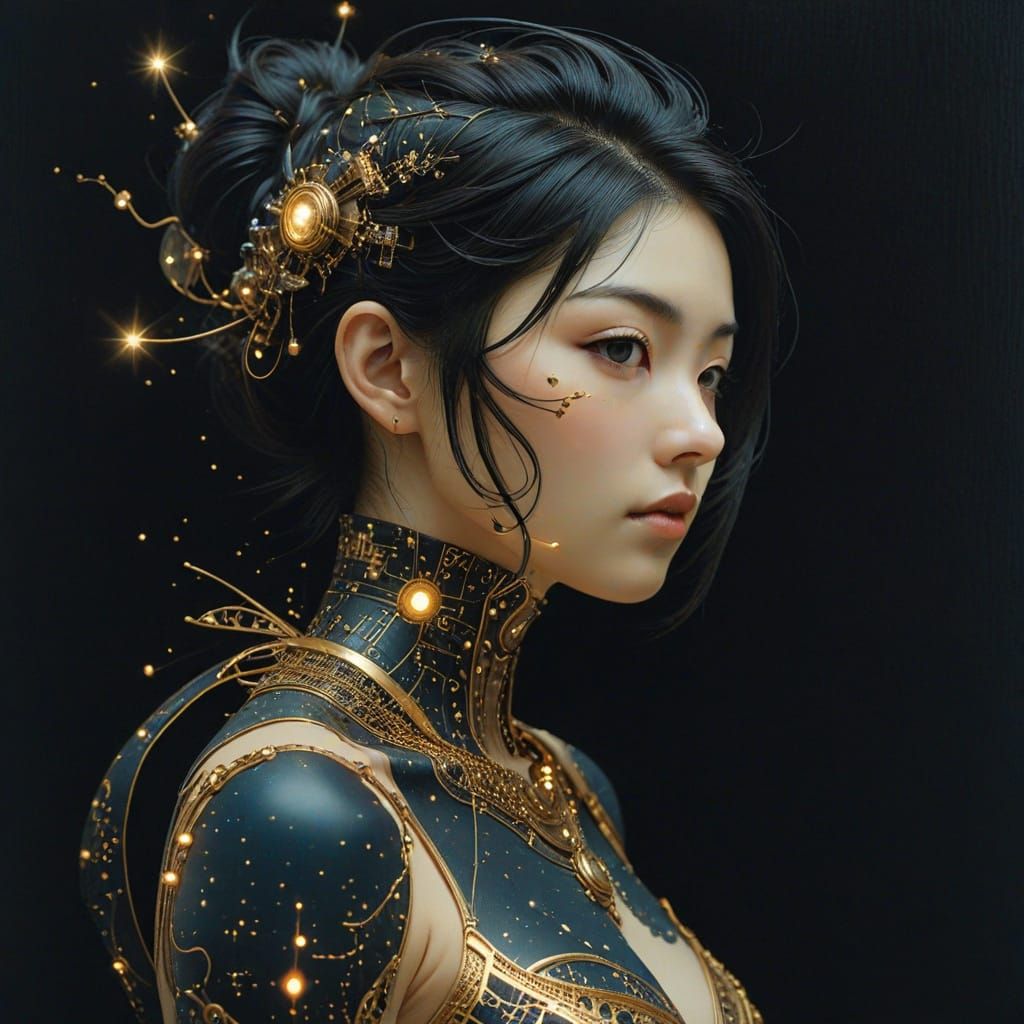 Astral Ink Circuitry - Digital Art