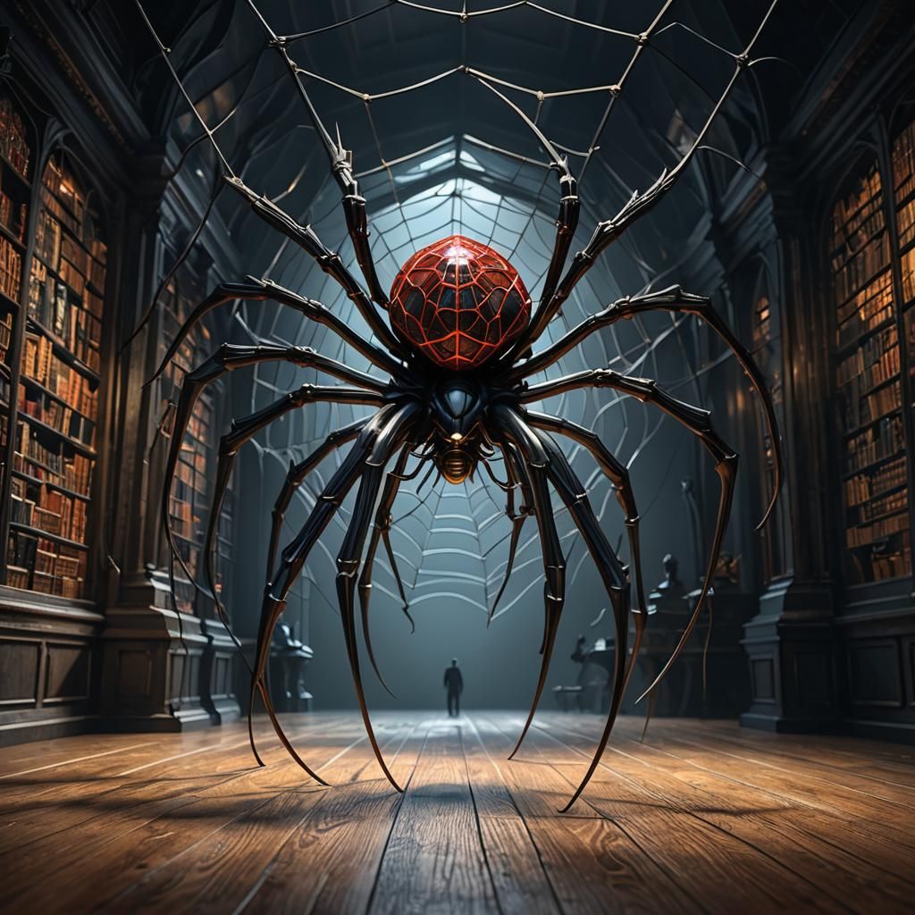 Haunting Spider Sculpture in Modern Style