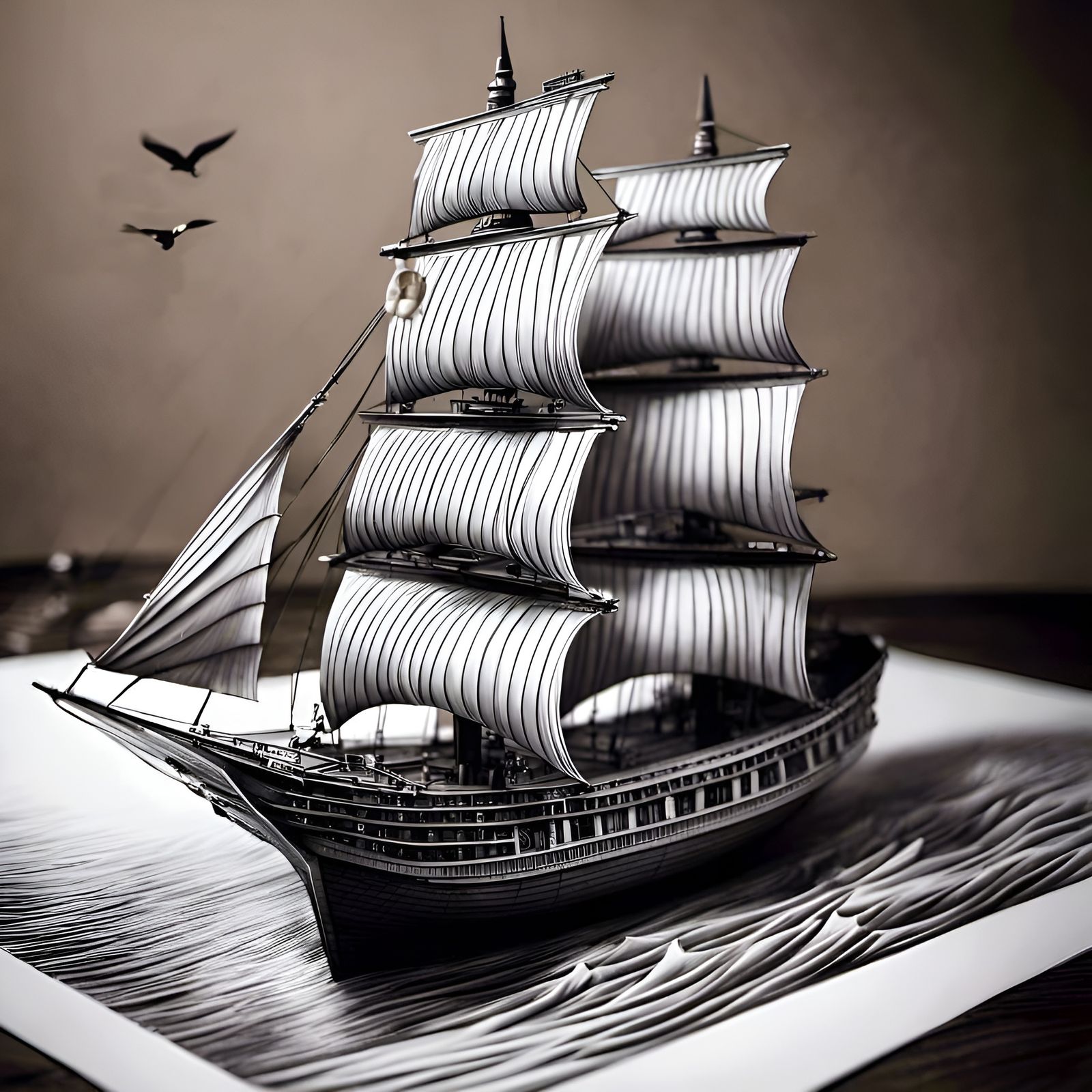 Sail off the Page (Anamorphic Illusion)