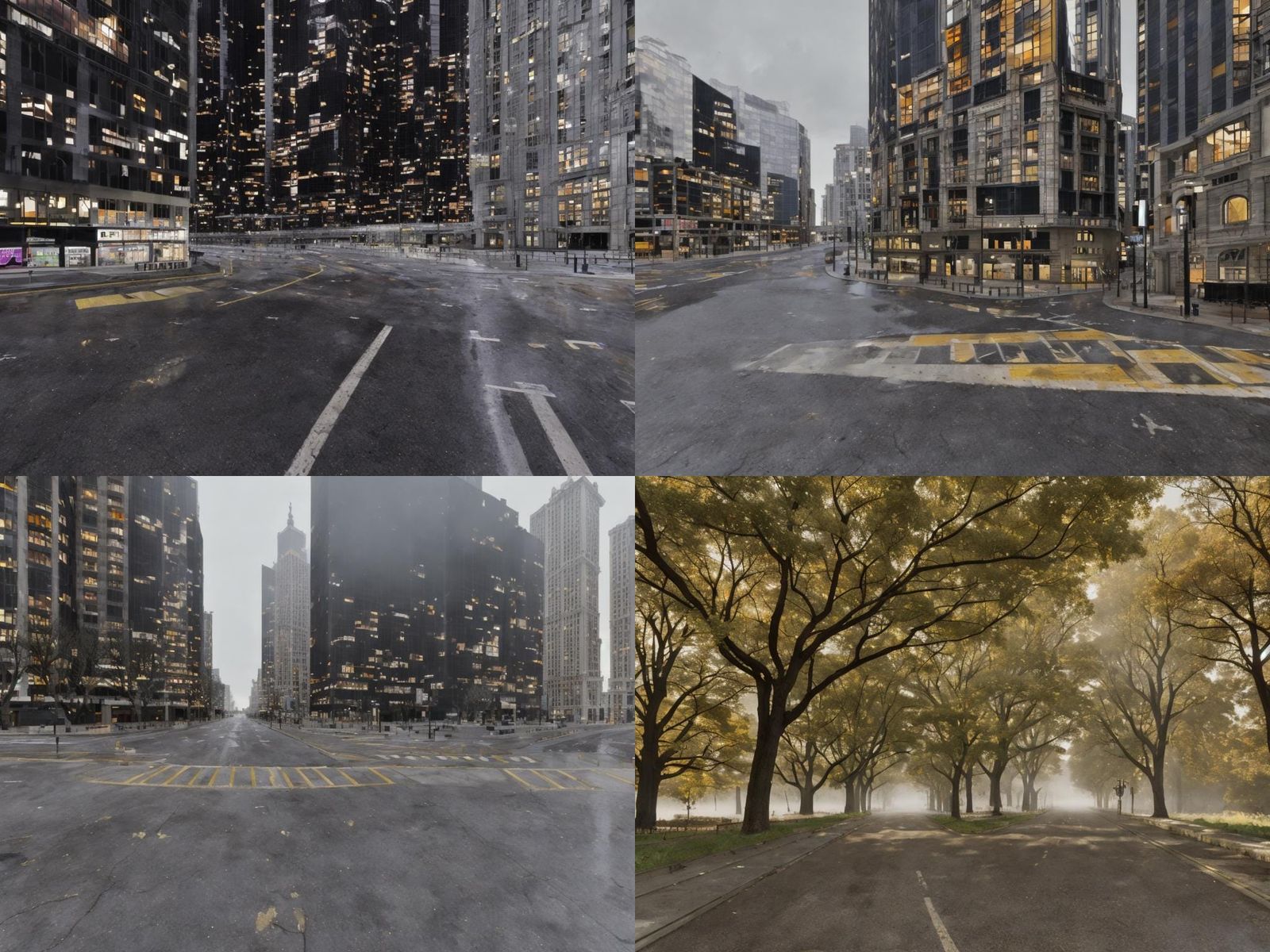 Wide Avenue in a LORA Cityscape