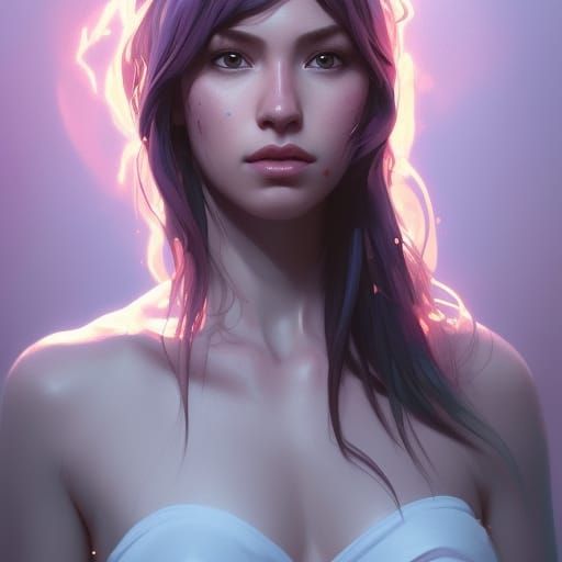 Detailed Portrait of a Bad Girl, Trending Artstation Art