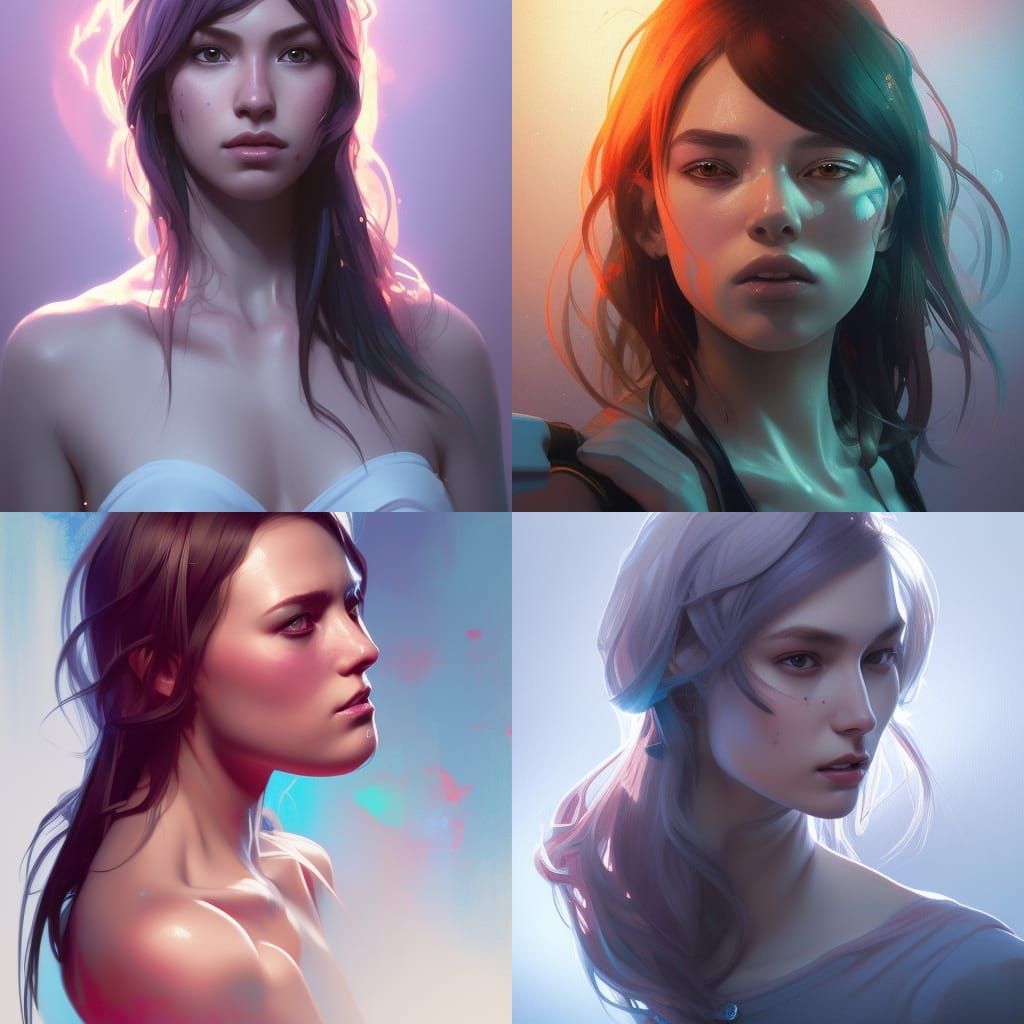 Detailed Portrait of a Bad Girl, Trending Artstation Art