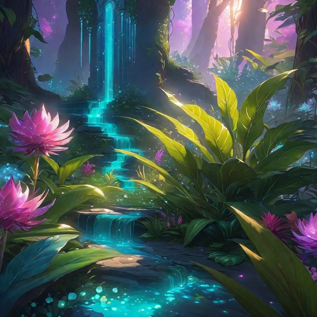 Magical Plants with Healing Properties: Hyperrealistic Conce...