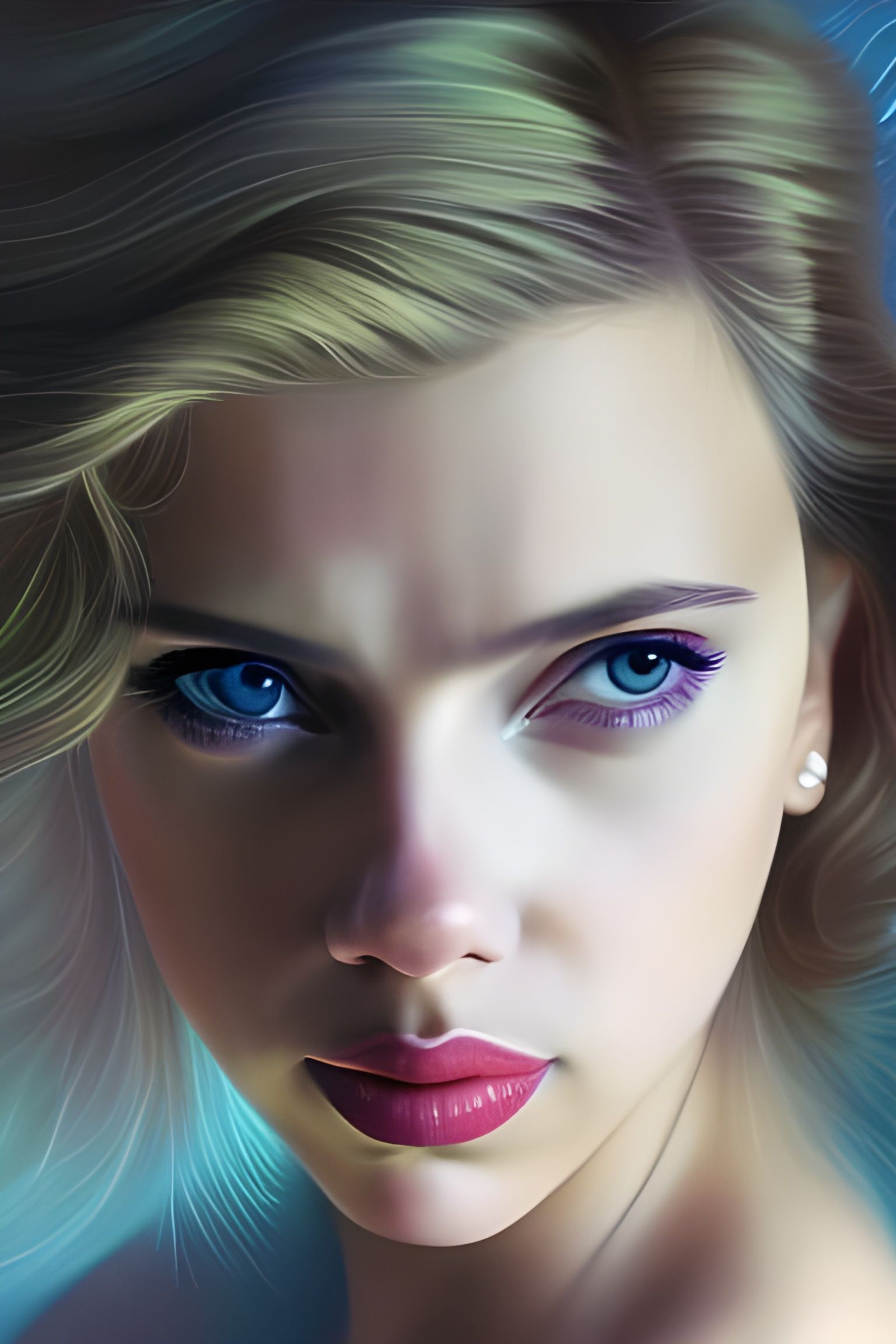 Elegant Fairy Princess Portrait in Digital Art Style