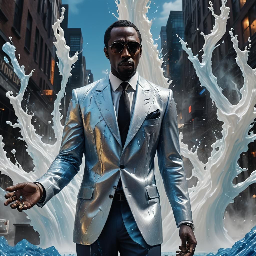 Fantasy Concept Art: Man with Iridescent Fluids