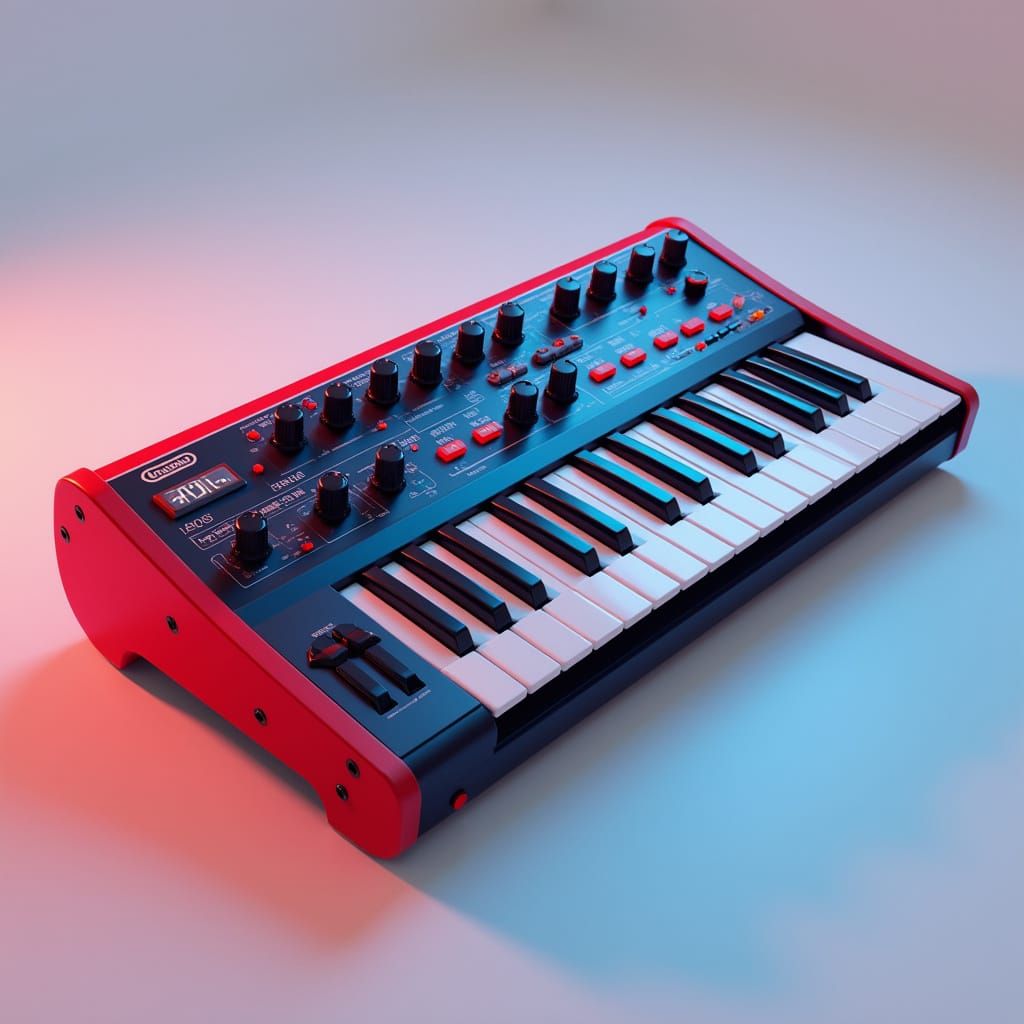 Vibrant 8-Bit TRS-808 Drum Synthesizer in Neon Colors