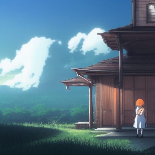 Ghibli Phantom: Anime Key Visual in Deep Color