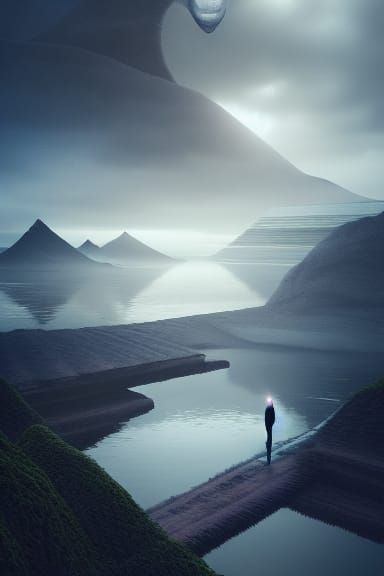 Symmetrical Soul: A Cinematic Digital Art Fusion