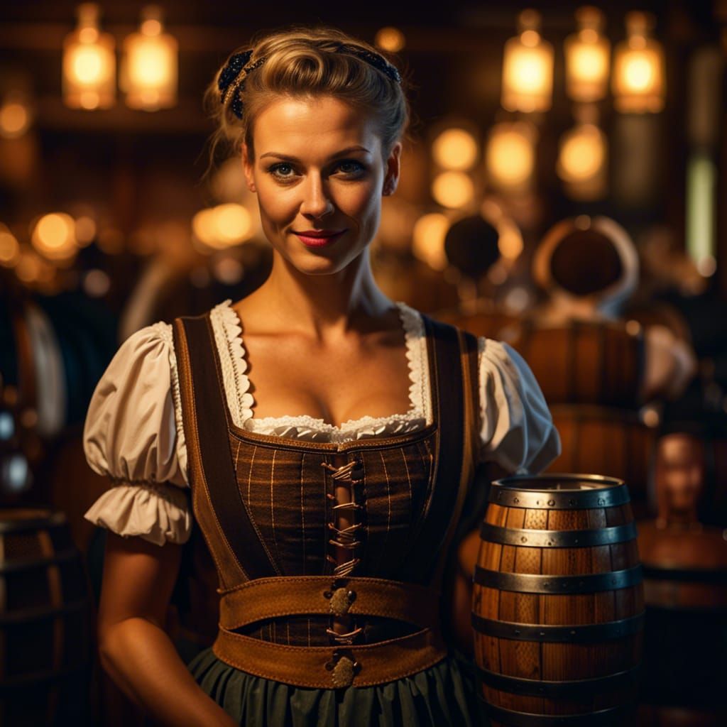 Oktoberfest Barmaid in Munich Beer Hall