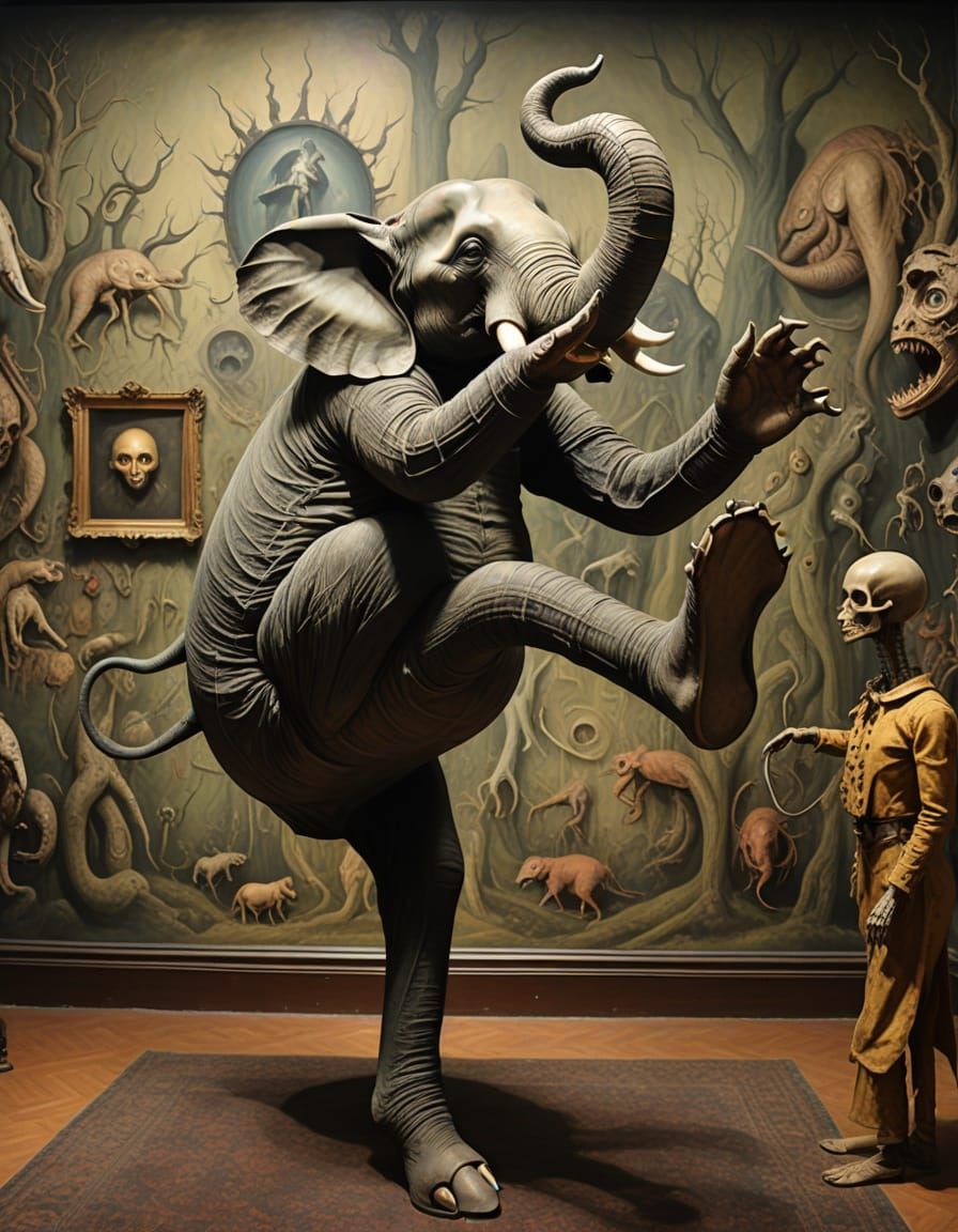Cryptid Taxidermy in Fantastical Asylum Museum