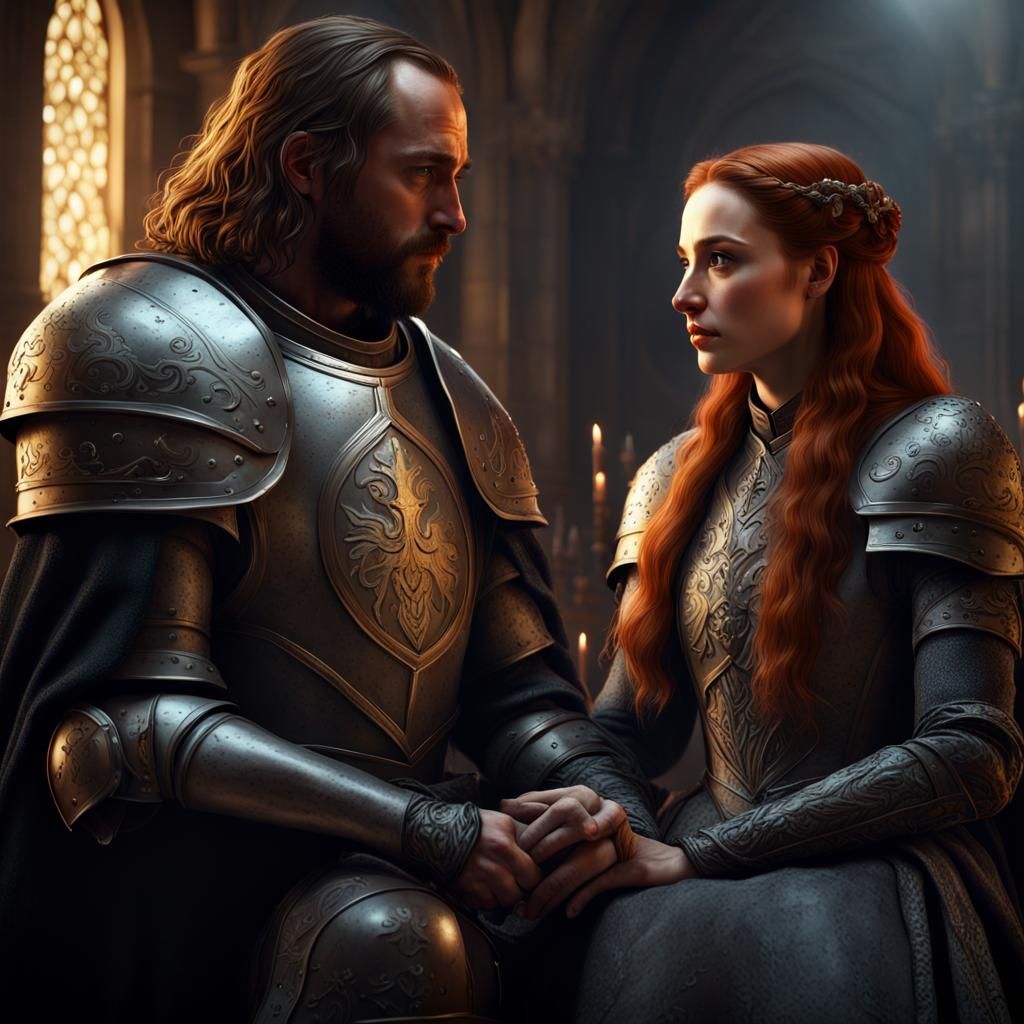 Sansa Stark and Sandor Clegane: Throne Room Meeting