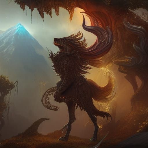 Leo Zodiac Personified: Detailed Fantasy Art