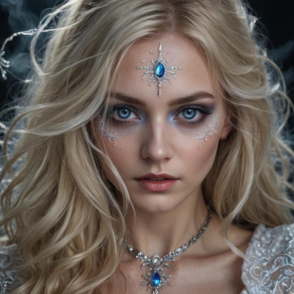 Beautiful Villainess with Magic Powers in Dark Fantasy Art