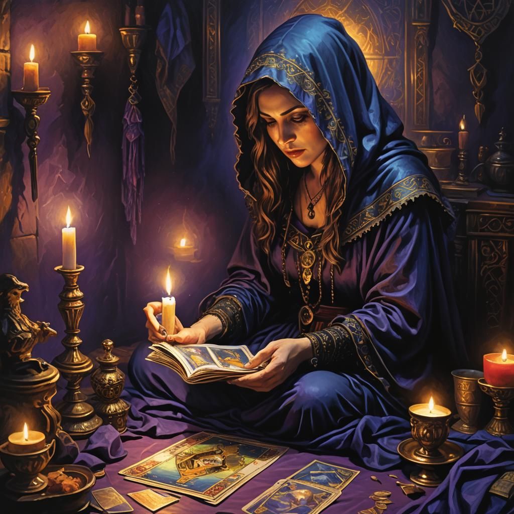 Mystical Gypsy Tarot Reading in Gothic Style
