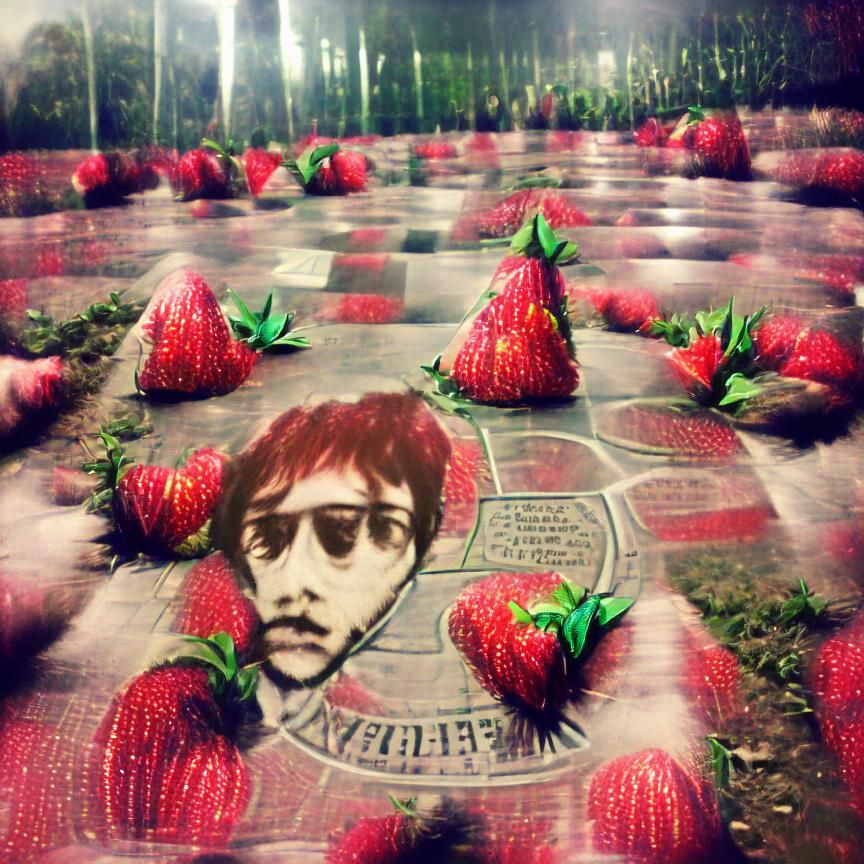 Lush Strawberry Field in Summer