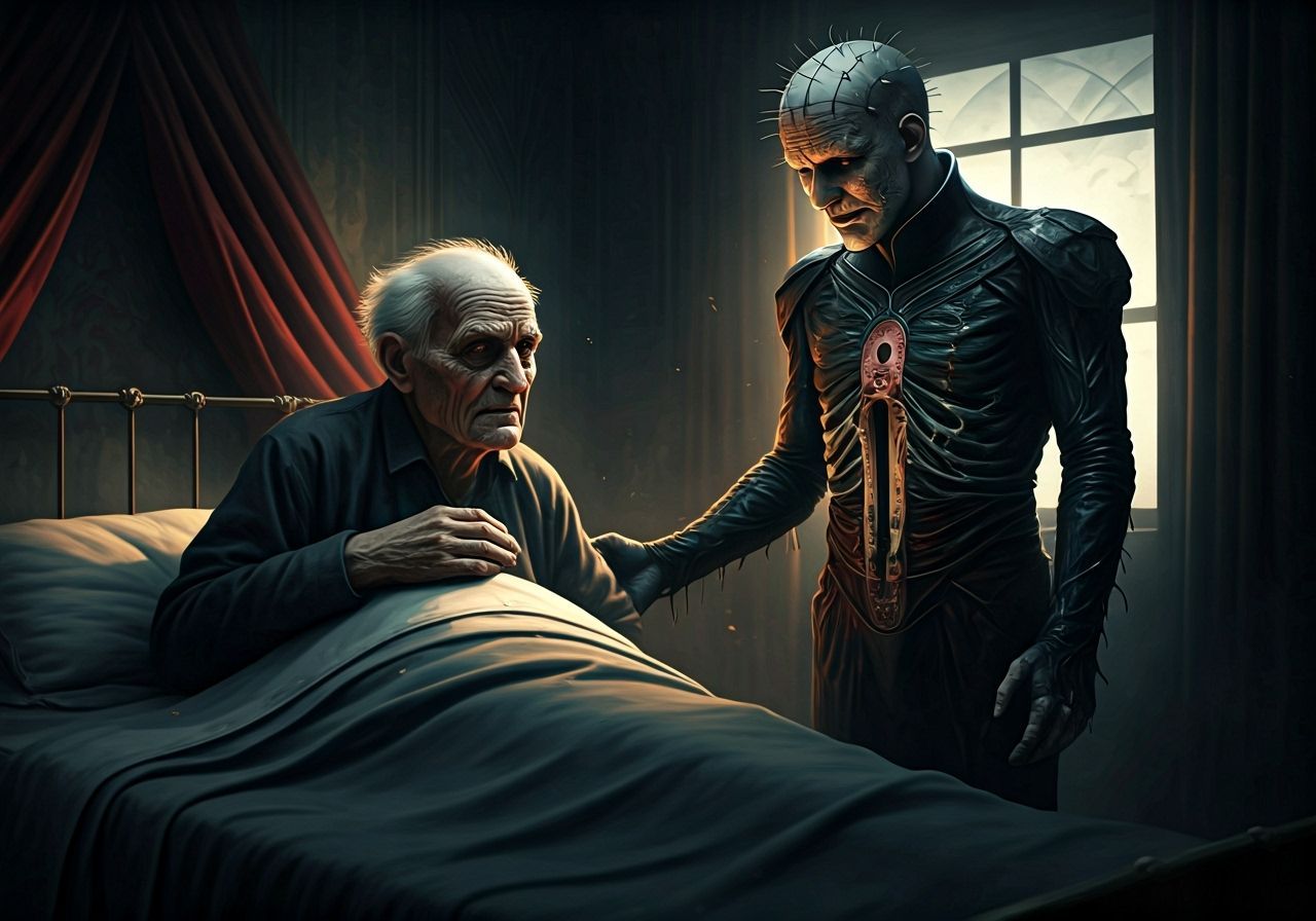 Pinhead's Unexpected Kindness: A Dark Academia Scene