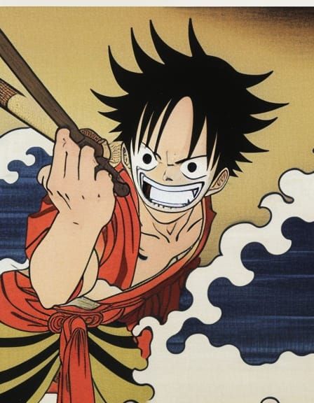Traditional Japanese Luffy