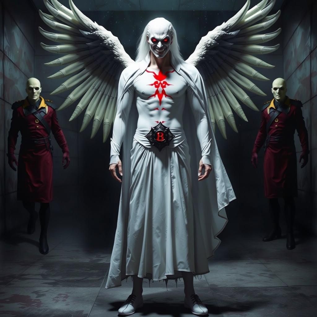 Eerie Fusion of Kefka and Beyonder in Dark Surrealism