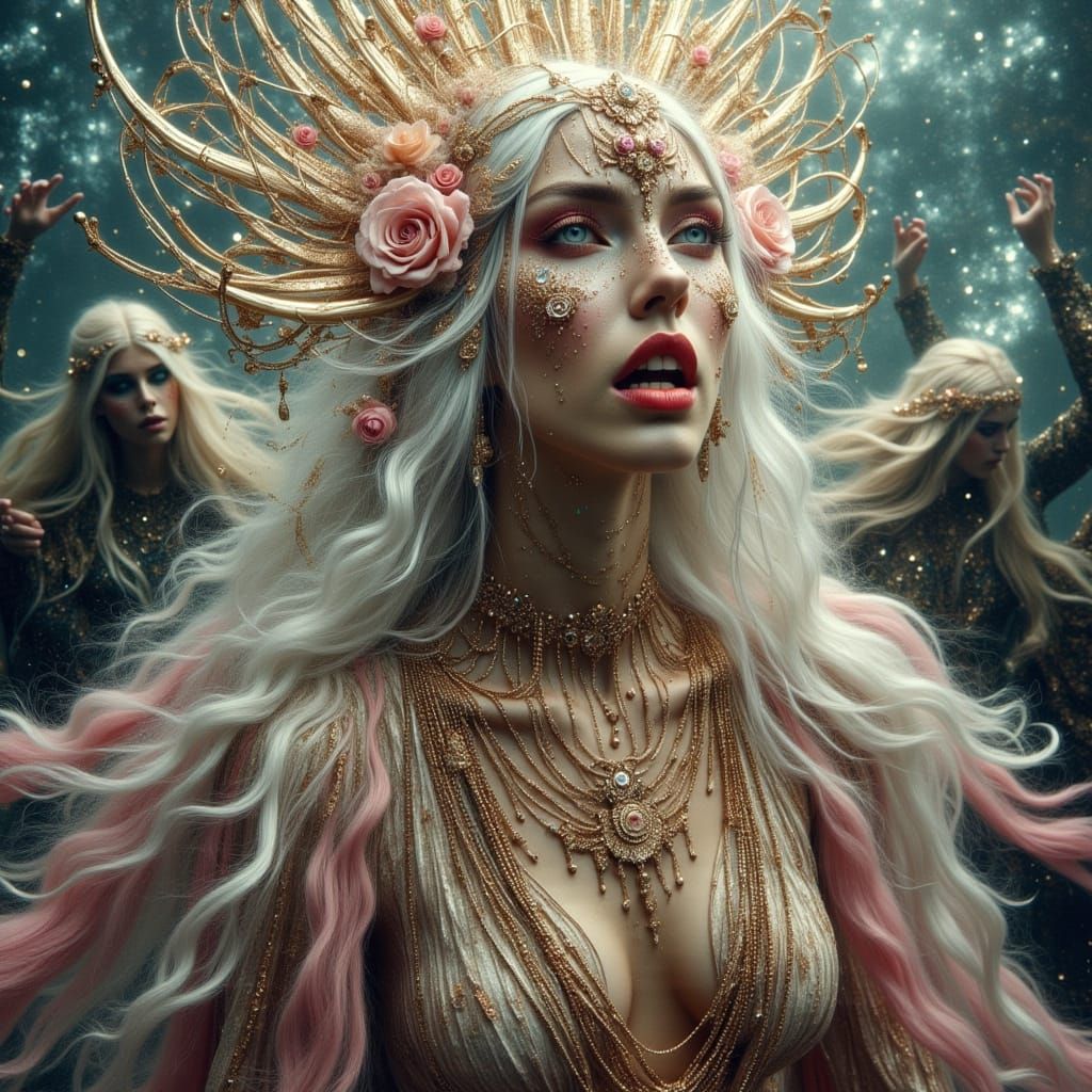 Underwater Queen in Dreamscape, Inspired by Miyazaki