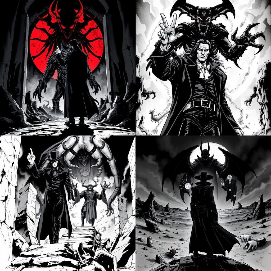 Alucard Traverses Ciarto's Circle of Hell in Dark Comic Art