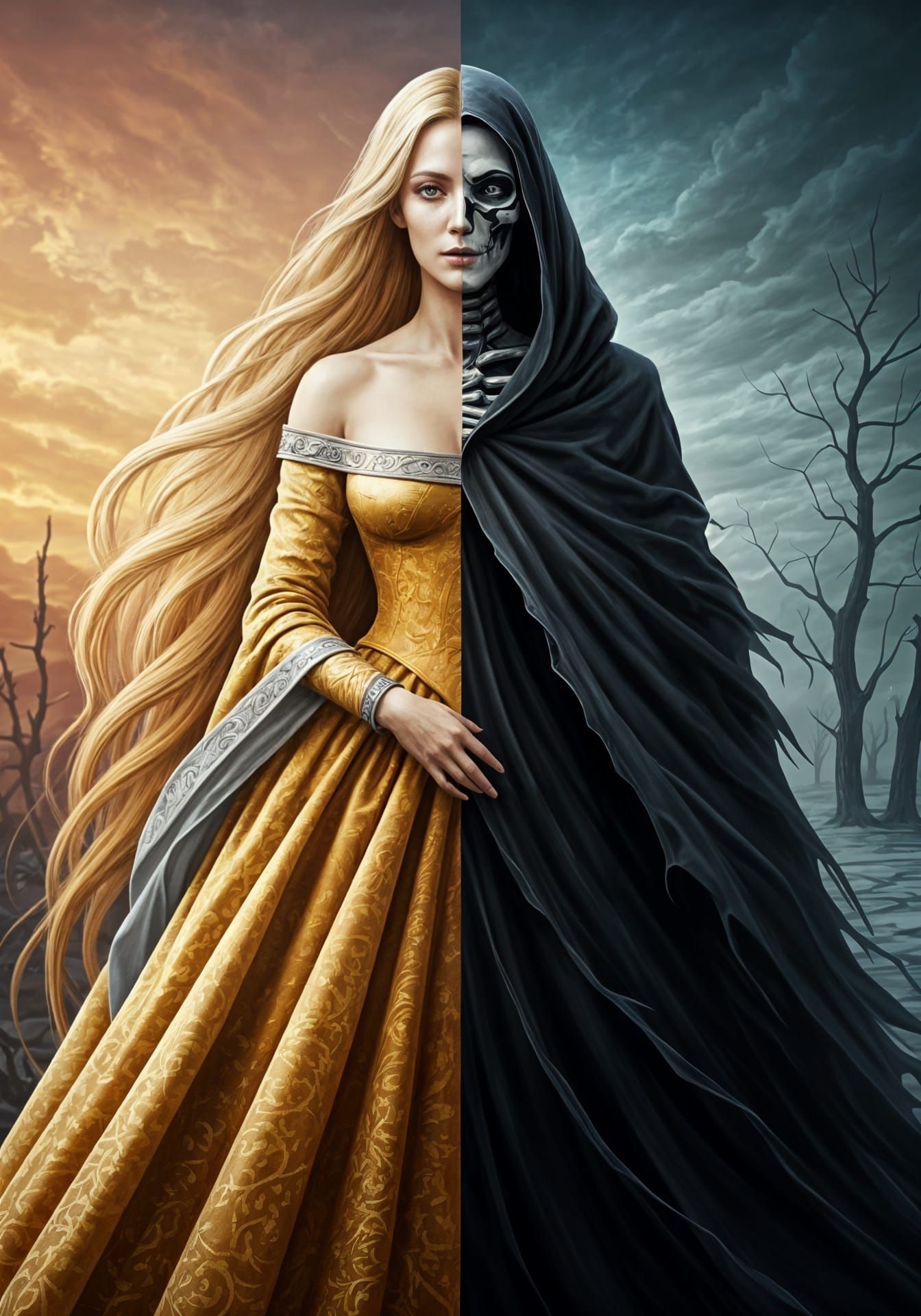 Duality of the Grim Reaper: Beauty and Death