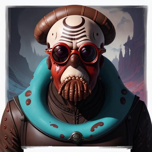 Pop Surrealism Portrait with Ice Cream Eyes