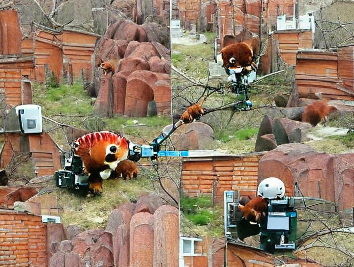 Robotic Red Panda Roaming in Russia