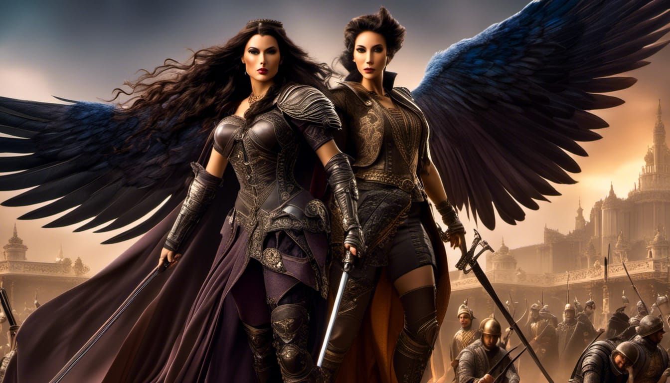 Man and Angel Kiss in Watercolor Masterpiece