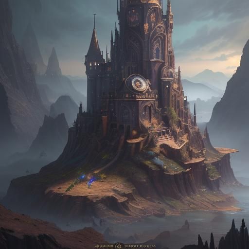 Fantastical Gold Coins Matte Painting in 8K