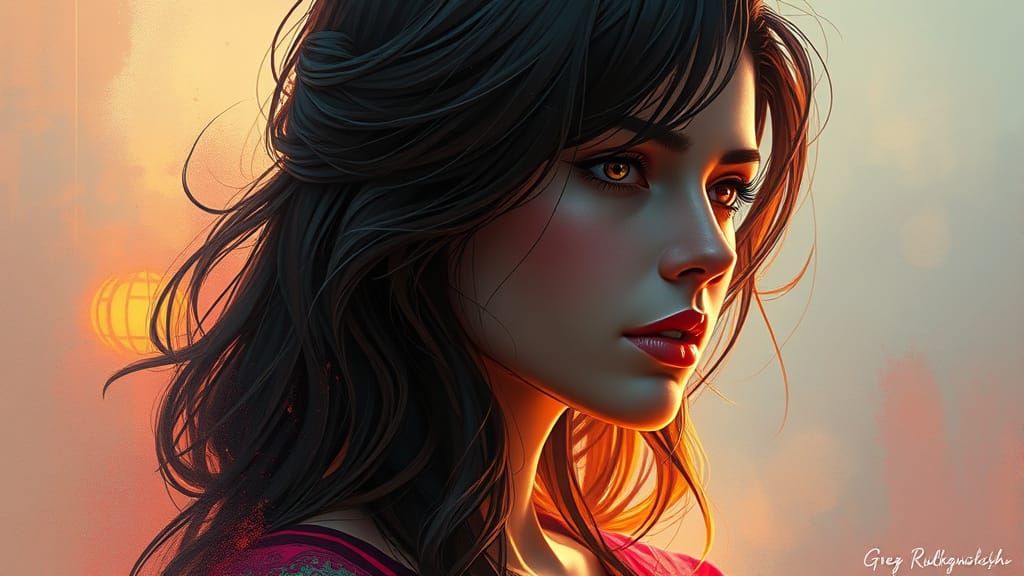 Surreal Neo Classic Portrait with Muted Earth Tones