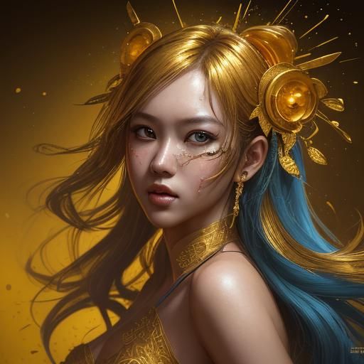 Hyperrealistic Golden Party in Vietnam