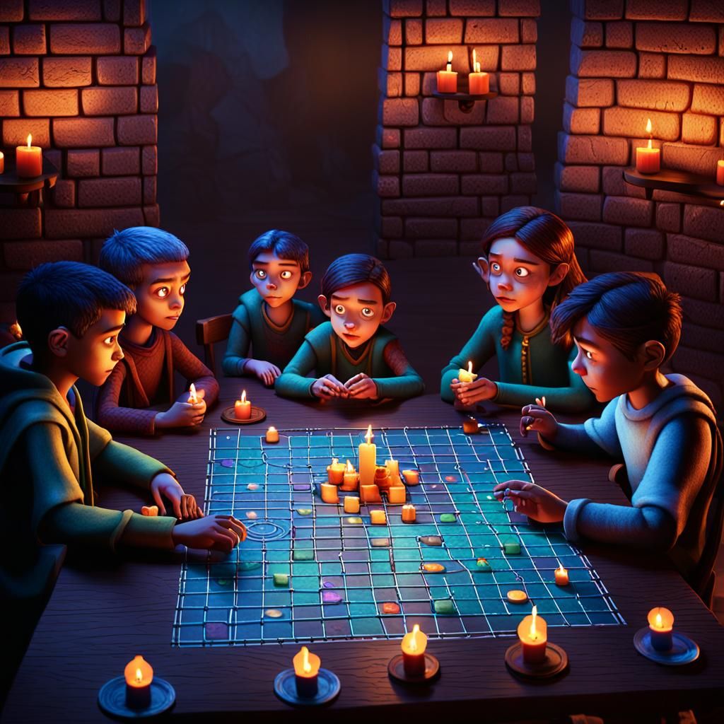 Kids Play Dungeons and Dragons: 3D Digital Art