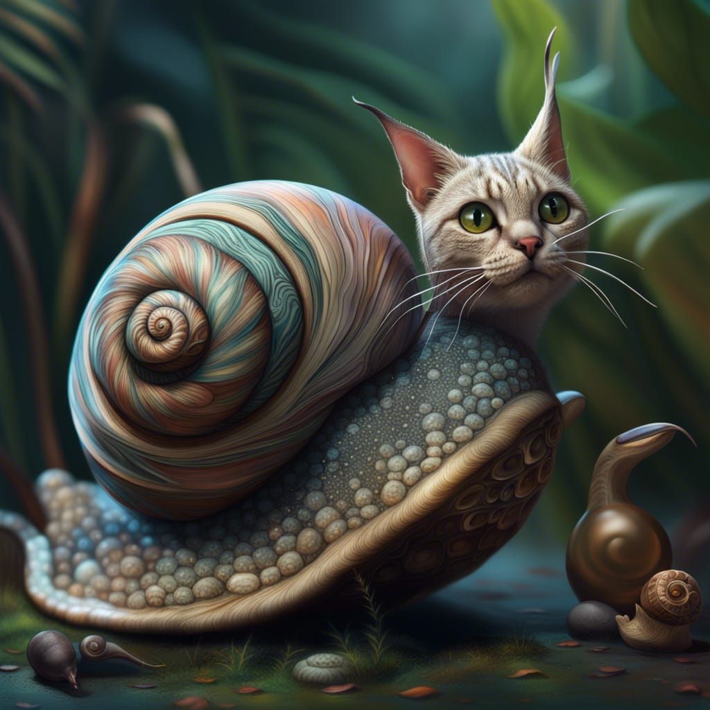 Hyperdetailed 8K Concept Art: The Cat Snail
