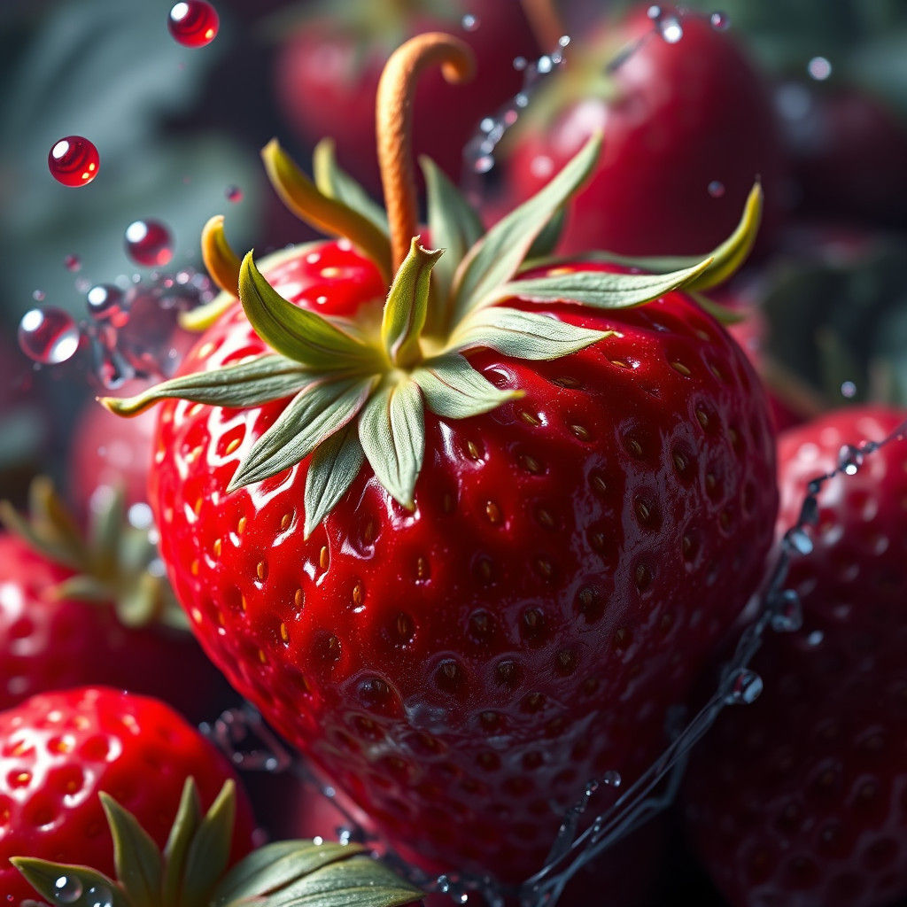 Beautiful Strawberry: Detailed Matte Painting in Fantasy Sty...