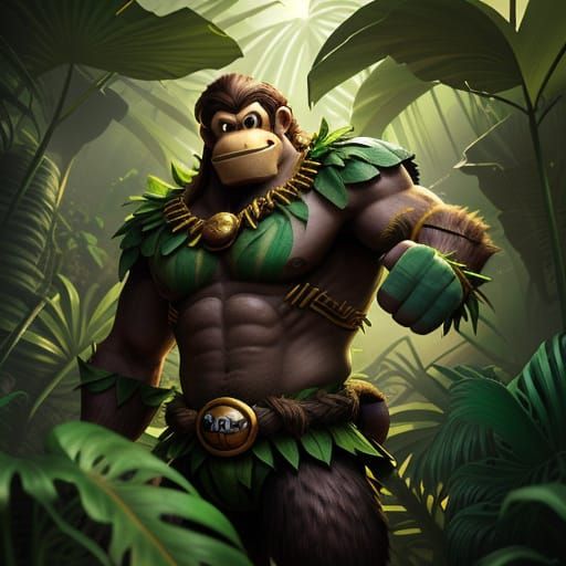 Donkey Kong in Exotic Jungle Ruins