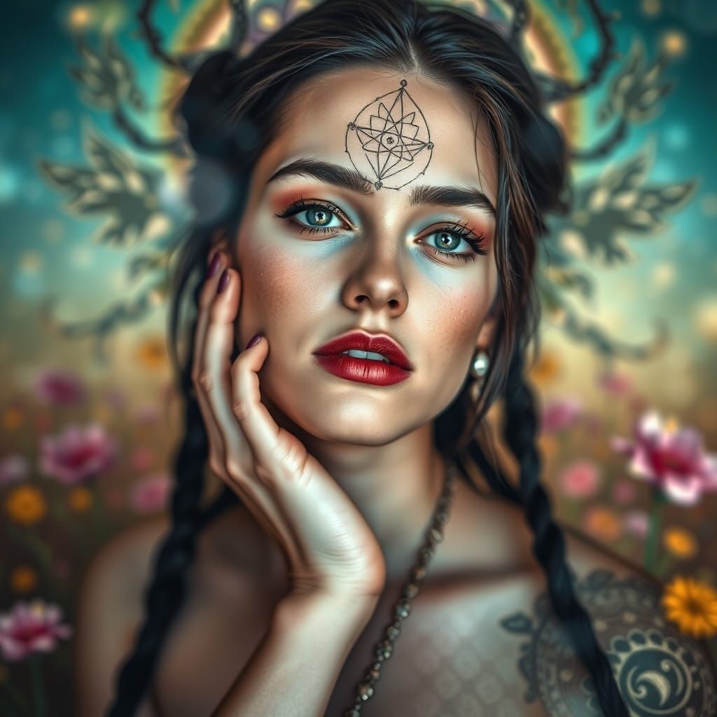 Dreamlike Portrait in Airbrush Style