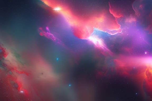 Stunning Nebula Cover Art: Digital Illustration
