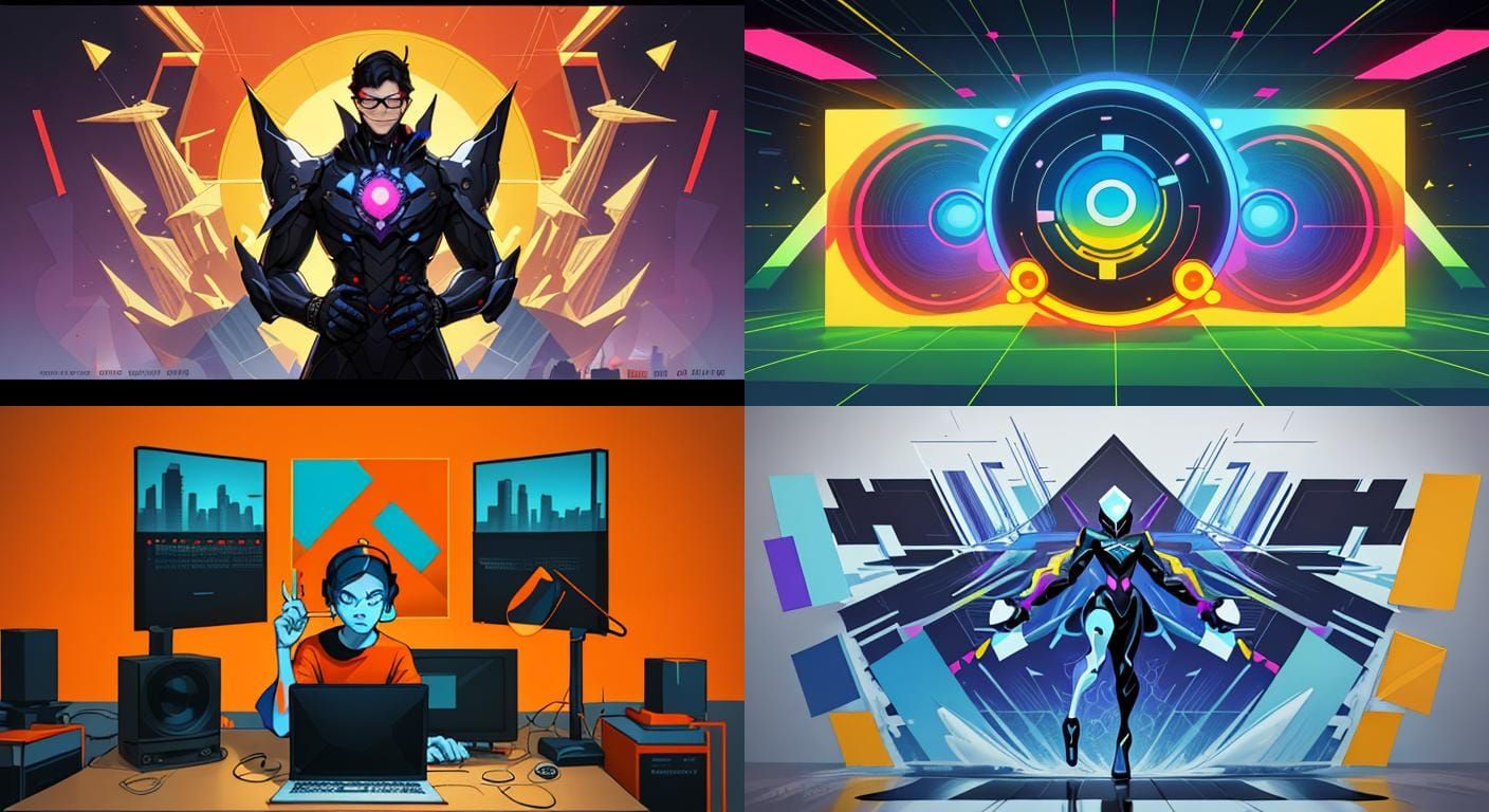 Web Design Tech in Pop Art Style