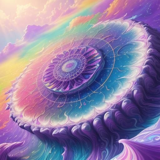 Rainbow Lit Poetry Scroll in Graffiti Art Style