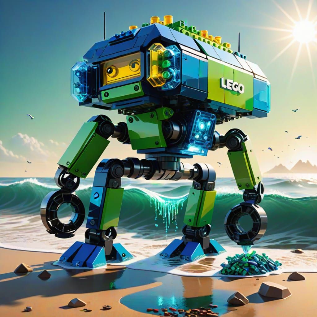Lego Auto Tech Marine Debris Cleaner in 3D
